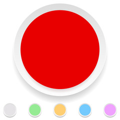 Poster - Circle button, circle icon set with empty space