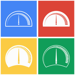 Wall Mural - Speedometer icon set.