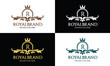 Royal brand logo design template ,Luxury logo design concept ,Vector illustration