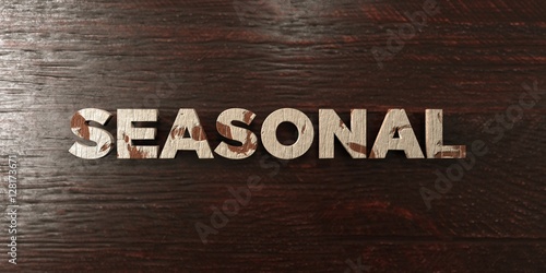 Fotografie, Obraz Seasonal - grungy wooden headline on Maple - 3D rendered royalty free stock image