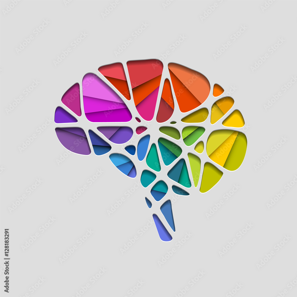 Creative concept of the human brain, eps10 vector Stock Vector | Adobe ...