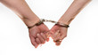 A couple is handcuffed