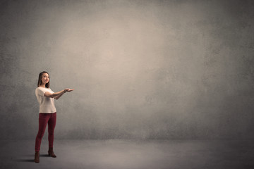 Wall Mural - Woman standing