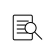 © telmanbagirov - thin line document text search icon on white background