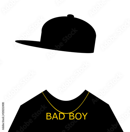 Wearing Hip Hop Fashion And Bad Boy Necklace Buy This Stock