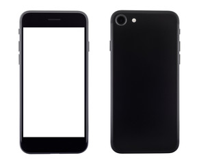 Poster - phone front and backside view isolated on white background