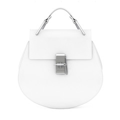 Poster - Luxury White Leather Women Bag. 3d Rendering