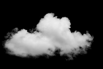 Wall Mural - white cloud isolated on black background