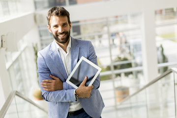 businessman with tablet