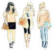 © elideg - illustrazione di donne alla moda
