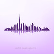 united arab emirates skyline silhouette ,Dubai and Abu dhabi buildings
