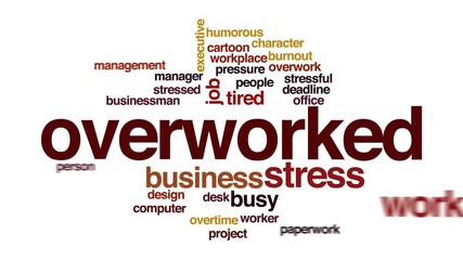 Canvas Print - Overworked animated word cloud.