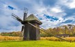 Windmills in the Astra Ethnographic Museum,Sibiu, Romania, Europe