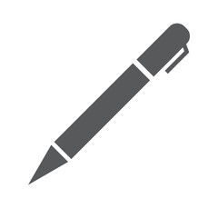 Wall Mural - pen icon on white background
