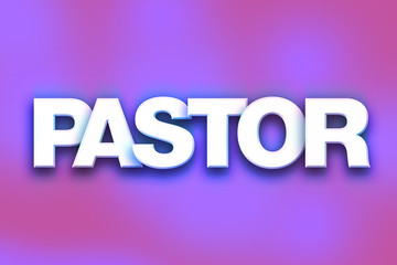 Sticker - Pastor Concept Colorful Word Art