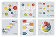 © naihei - Collection of 6 design colorful presentation templates. Vector Background. For your idea and presentation.