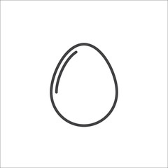 Egg line icon, outline vector sign, linear pictogram isolated on white. logo illustration