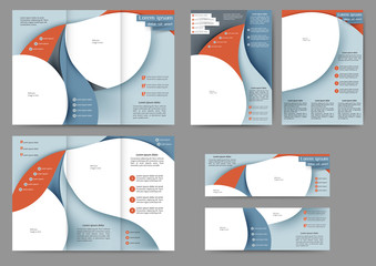 Wall Mural - Set of colored abstract brochure template