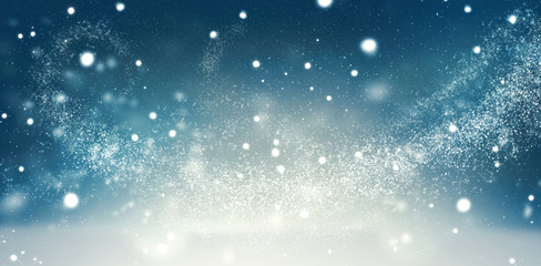 Wall Mural - beautiful christmas winter holiday snow background