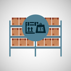 Canvas Print - warehouse box weight icon design vector illustration eps 10