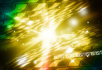 Wall Mural - technology background colorful and abstract digital hi-tech circle.copy space.