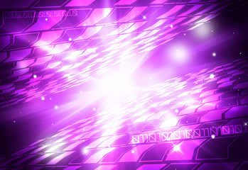 Wall Mural - purple technology background and abstract digital tech circle.copy space.