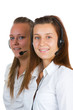 © arbalest - two young girls Operator call center