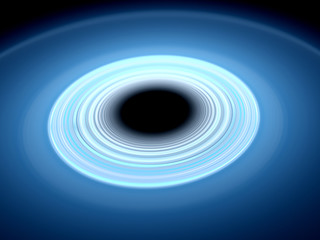 Wall Mural - black hole with event horizon
