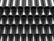 Stacked metal iron pipes 3D Rendering