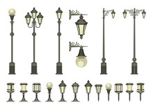Set Of Street Lamps