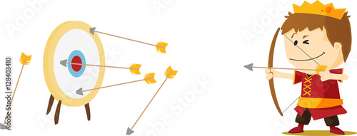 Roi faisant du tir à l’arc