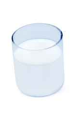 Canvas Print - Glass with milk on white background