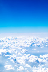 Wall Mural - aerial view of cloud and sky from airplane,nature background