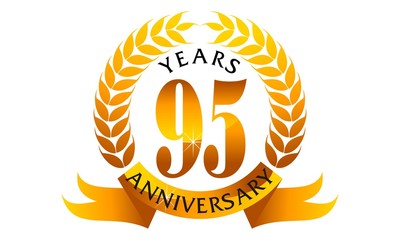  95 Years  Ribbon Anniversary 