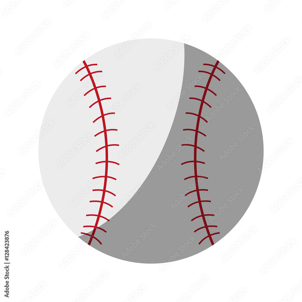Baseball toy icon. Childhood play game and object theme. Isolated ...