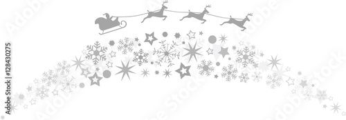 Weihnachtlicher Sternenschweif Mit Weihnachtsmann Und Rentieren Stock Vektorgrafik Adobe Stock