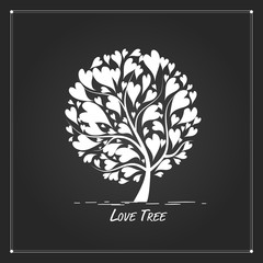 Wall Mural - Love tree for your design