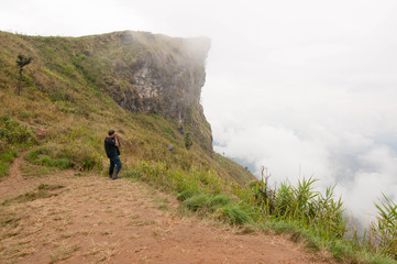 landmark. Phu chi farh (name) is a natural landmark of Chiang Rai (Province name of North in Thailand). Travel landmark.