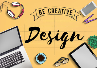 Wall Mural - design be creative art graphic concept
