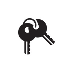 Vector icon illustration with two keys in black color