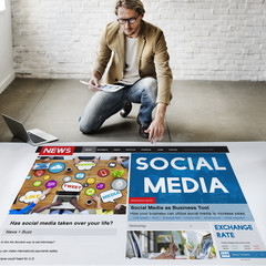 Canvas Print - Social Media Communication Networking Online Concept