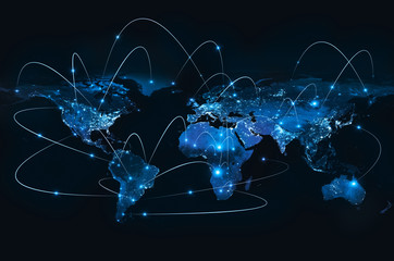 Earth from Space. Best Internet Concept of global business from concepts series. Elements of this image furnished by NASA. 3D illustration