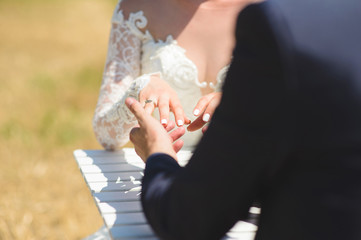 Canvas Print - Couple Touching Fingers