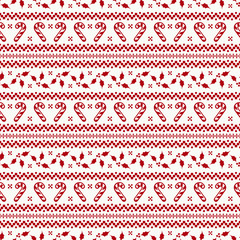 Wall Mural - Christmas seamless pattern. Vector background.