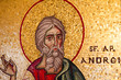 Vienna, Austria, 2016/11/26. Mosaic icon of saint Andrew the Apostle. The gift for Joseph Cardinal Schonborn the Roman Catholic Archbishop of Vienna, from Orthodox Patriarch Daniel of Romania.