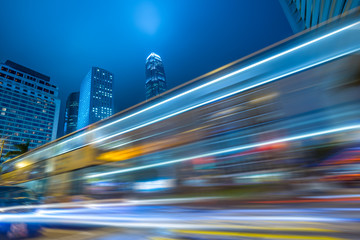 Traffic light trails in downtown of Shenzhen,China.