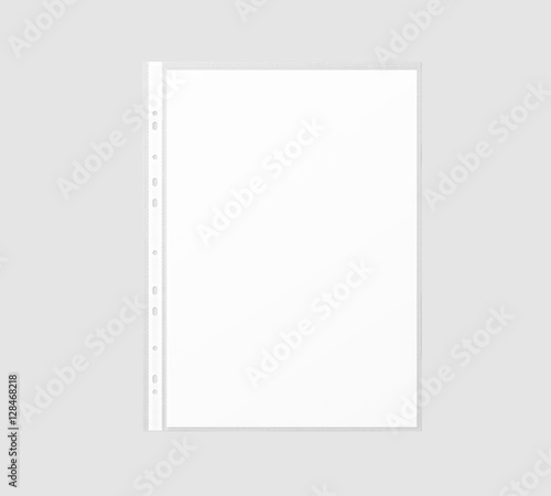 Download Blank White A4 Paper Sheet Mockup In Transparent Plastic Sleeve 3d Rendering Cellophane Document Protector Pocket Mock Up Stock Illustration Adobe Stock