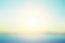 Abstract Bright Sunset With De Focused Sun Lights,Simple Blurred Background