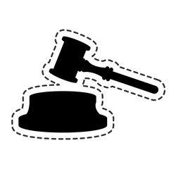 Poster - gavel judge isolated icon vector illustration design