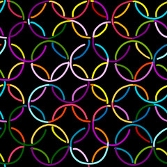 Poster - Abstract rings seamless pattern for your design